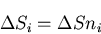 \begin{displaymath}
\Delta S_i = \Delta Sn_i
\end{displaymath}